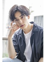 【小久保style】ベリーショートニュアンスパーマグレーベージュ