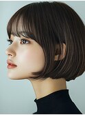 ナチュラルブラウン大人ボブ