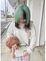 エイルミヤザキ(Ail Miyazaki)&nbsp;ミントグリーンにダークブラウンのデザインカラー