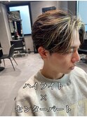 NEXTNEO【櫻田】センターパート さりげないハイライトメッシュ