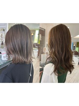 白髪ぼかしハイライト/明るい白髪染め/お好みやライフスタイルに合った白髪対策で抜け感のある仕上がりに♪