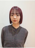 小顔ラインボブ/艶カラー