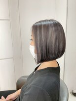 ラルム 新宿(LARME SHINJUKU)&nbsp;ミニウルフ黒染め髪質改善縮毛矯正酸性ストレートレイヤー/新宿
