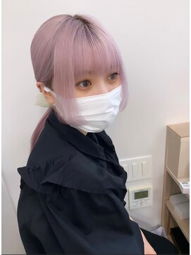 ベレーザ 渋谷神南(Beleza) 14163ホワイトピンクラベンダーミルクティー似合わせポニー