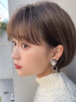 サンド 名古屋(sand)&nbsp;アプリコットオレンジくびれヘアハイライトカラー名古屋ショート