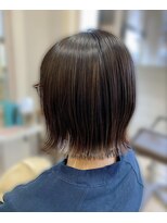 ヘアメイクソエル(hair make Soel)&nbsp;外ハネ切りっぱなしボブ