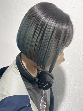 イワッシュ 大和駅店(IwAsh) レイヤーカット/ミルクティーグレージュ/ダブルカラー/ショート