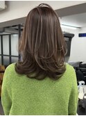 ハイライトバレイヤージュダブルカラーケアブリーチ20代30代