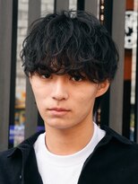 テン 心斎橋(tenn.)&nbsp;心斎橋シャドウパーマメンズマッシュウルフカット波巻きパーマ