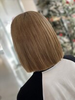 ユニヘアデザイン 徳島店(Uni. hair design)&nbsp;【切りっぱなしボブ×艶ベージュ】
