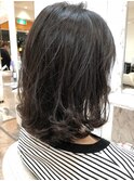 ロングボブ パーマスタイル