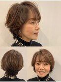 40代50代60代大人ショート☆白髪が目立たないハイライト