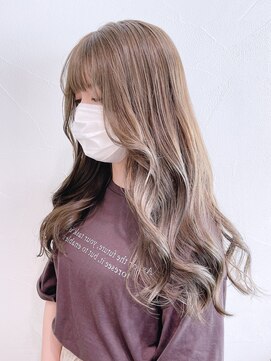 アイティーバイアルバム 松戸店(IT by ALBUM) オリーブベージュロング_くびれヘアビタミンカラー_ba337892