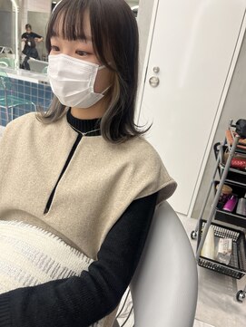 ロンドルーチェ 心斎橋(Lond luce) ダークアッシュ/ミディアムレイヤーカット［髪質改善/縮毛矯正］