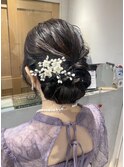 *綺麗めアップシニヨンアレンジ*