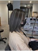 20代30代40代韓国ヘアハイライト透け感カラーくびれミディ