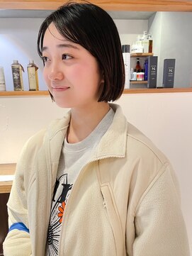 プフ 伏見(puf) [puf 伏見/丸の内/栄/名古屋]黒髪可愛い◎ぷつっとボブ★鳥山