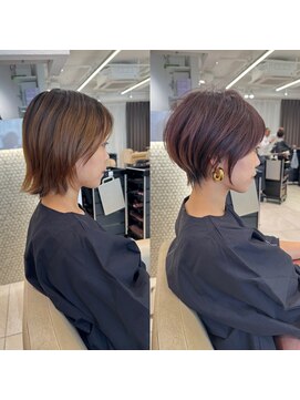 アンド ストーリーズ(&STORIES) 前髪あり耳掛け丸みくびれショートボブ20代30代40代50代(蘭)