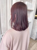 キャアリー(Caary)&nbsp;福山Caaryブリーチ無しベリーカシスカラーイルミナ透明感カラー