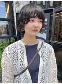 伸ばしかけ ショートウルフパーマ