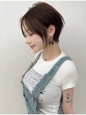 ボブヘア/レイヤーカット/ウェットヘア/オリーブベージュ/表参道