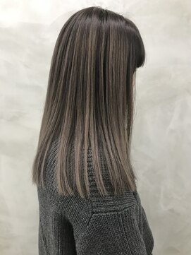 ラ メール ヘア デザイン(La mer HAIR DESIGN) オリーブベージュカーキグレージュハイライトグラデーション