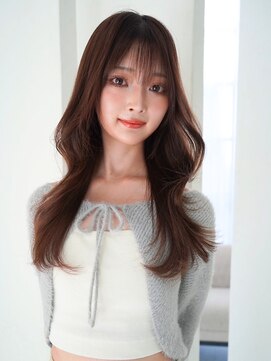 アンジェリカ 京都駅前店(ANGELICA JR) ANGELICA  韓国風ヨシンモリヘア シナモンブラウン