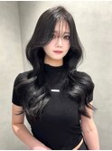 韓国風レイヤーカット顔まわりくびれオルチャン堀江