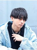 【曲がる縮毛矯正】フェザーパーマスサーフカールブルーブラック