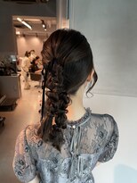 【ダブルポニーテール】結婚式/浴衣/銀座/ヘアセット/アレンジ