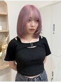 モーヴピンクカラーローズブラウンブリーチダブルカラー秋カラー