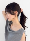 ロングおくれ毛韓国ヘア顔周りレイヤー_ba562531