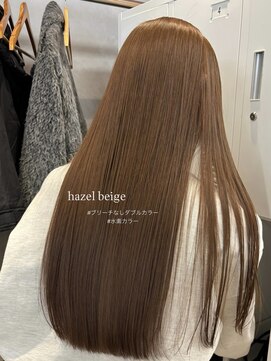 【小川 結女花】ヘーゼルベージュ×ダブルカラー×水素カラー