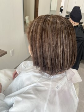 お白髪ぼかしハイライト