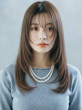 コトナ 越谷店 ミディアム20代30代ストレートレイヤー前髪なし前髪あり越谷