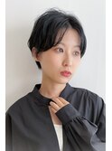 10代20代30代40代50代60代前下がり耳掛けボブ丸みショート◎