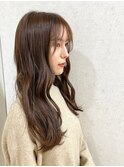 仙台/髪質改善/ベージュピンク×ふんわりウェーブロング
