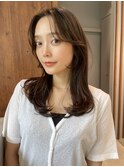 顔周りレイヤー レイヤーカット イルミナカラー 表参道青山30代