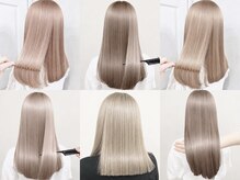 【ダメージレス×透明感】”艶髪”を叶えるこだわりのケアブリーチでダブルカラーしてもシルクの指通りに！