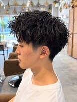 ブレスボーオム 明石(Breath beauu Homme Akashi)&nbsp;▼アップバングショート▼メンズ/パーマ/明石/西明石/大久保