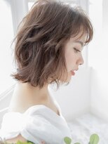 ヤマノビューティウェルネスサロン ANAインターコンチネンタルホテル東京店&nbsp;ミディアムブラウンカラーコテ巻きアッシュオリーブカラー