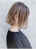 ハッシュカットフルバング似合わせカットレッドブラウン20代30代
