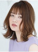毛先弾むミディアム