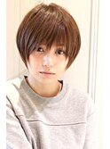 大人可愛い　束感ショート　小顔ショート　黒髪でも可愛い