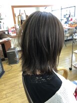 ヘアー ワンアビル(Hair One Abile)&nbsp;ミディアムレイヤーボブ★アッシュパープル