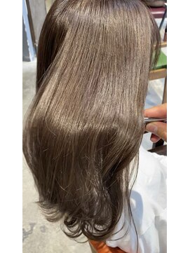 インス(ensue) 20代人気○艶カラー×ココアブラウンブリーチなしカラー◇中島