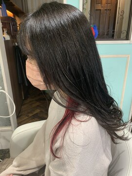 ミエルヘアーエスト 新宿店(mielhair est) 職場で気付かれないインナーカラー