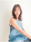 mowen×外ハネミディアム×ラフウェーブ×シルキーグレージュ
