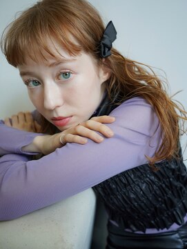 ポテト(potato) orange beige × full bang