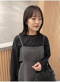 中川 前髪カット顔まわり似合わせ外ハネくびれレイヤーミディ